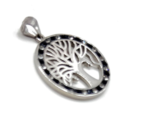 Sterling Silver Colored Tree of Life Pendant
